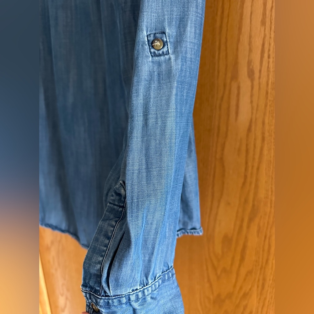 Gap Lyocell Denim Button Down - image 4